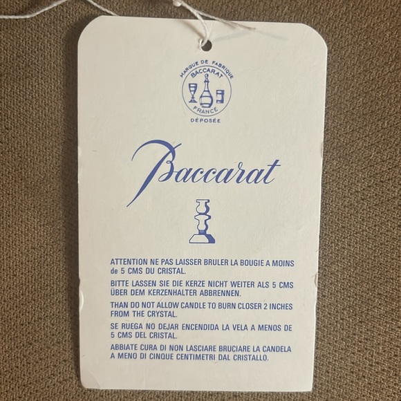 New n Box Baccarat Glass French Regency Short Candlestick Holders LOUIS XIV - Picture 3 of 5